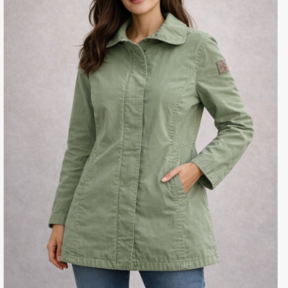 Pacific Trail Lightweight Utility Jacket Sage Green Mesh Lined Medium